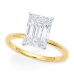 5 Carat Radiant Lab Grown IGI G/VS1 Diamond Solitaire Ring in 14K Yellow Gold 5 Carat Radiant Lab Grown IGI G/VS1 Diamond Solitaire Ring in 14K Yellow Gold