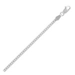 14k White Gold Light Gourmette Chain 2.2 mm