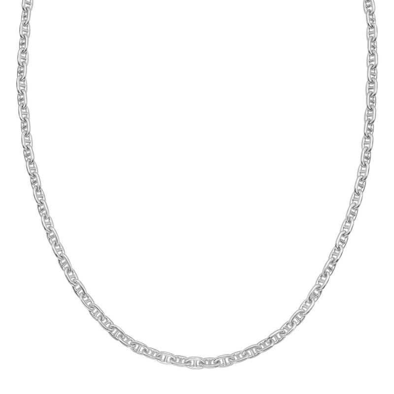 Sterling Silver Anchor Chain Necklace 4.3 mm 20, 22, 24 Inch