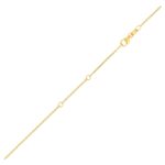 Double Extendable Cable Chain 1.3 mm 18K Yellow Gold