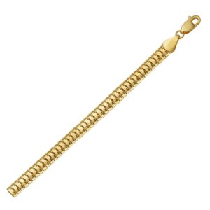 14K Yellow Gold Lite Oval Snake Chain Necklace 5.7 mm