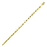 Square Byzantine Chain Bracelet 2 mm 14K Yellow Gold