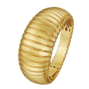 Graduated Tubogas Ring 9.6 mm 14K Yellow Gold
