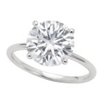 5 Carat Round Lab Grown IGI G/VS1 Diamond Solitaire Ring in 10K White Gold 5 Carat Round Lab Grown IGI G/VS1 Diamond Solitaire Ring in 10K White Gold