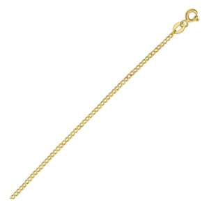 14k Yellow Gold Solid Curb Chain 2.6 mm