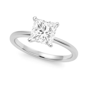 2 Carat Princess Lab Grown Diamond Solitaire Ring in 10K White Gold