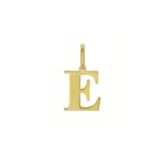 14K Yellow Gold Initial E Charm Pendant