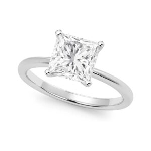 3 Carat Princess Lab Grown Diamond Solitaire Ring in 10K White Gold