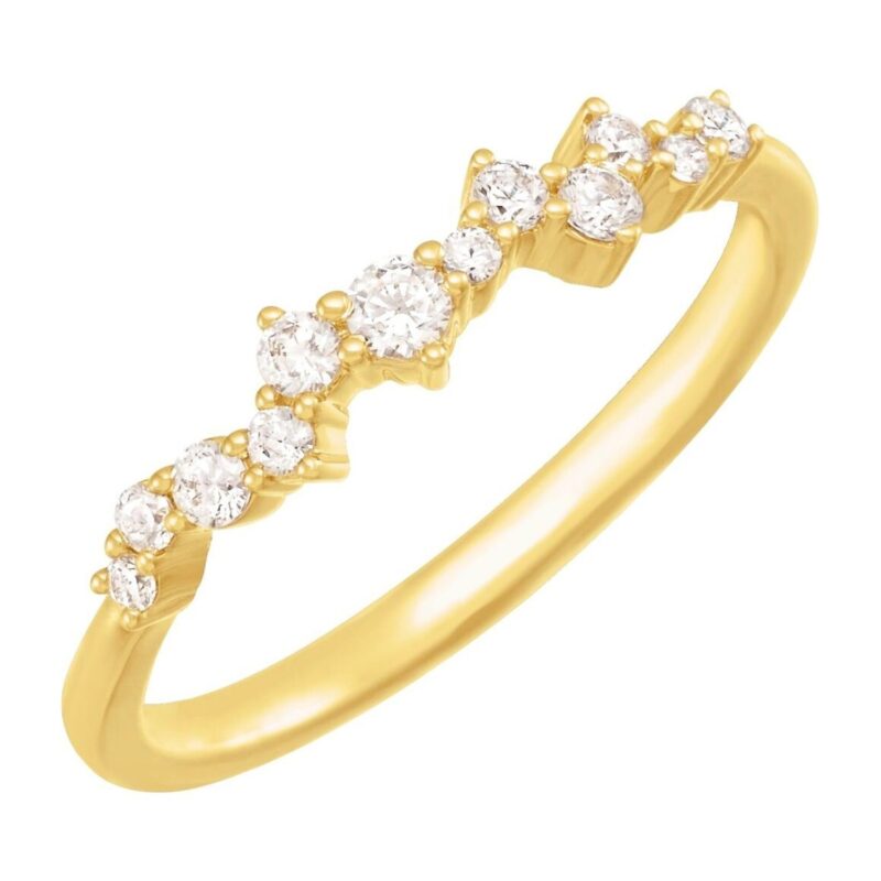 Diamond Scattered Stackable Ring 0.25 CTW Lab-Grown 14K Yellow Gold