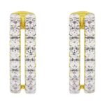 Double Row Diamond Ear Cuff 14K Gold 0.5 Carat