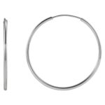 Flexible Endless Tube Hoop Earrings 14K White Gold Flexible Endless Tube Hoop Earrings 14K White Gold