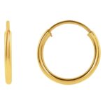 Flexible Endless Tube Hoop Earrings 14K Yellow Gold Flexible Endless Tube Hoop Earrings 14K Yellow Gold