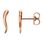 Italian Horn (Cornicello) Stud Earrings 14K Rose Gold Italian Horn (Cornicello) Stud Earrings 14K Rose Gold