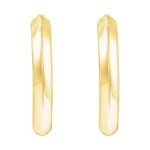 Knife Edge Hinged Hoop Earrings 14K Gold