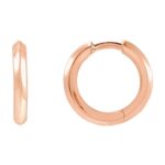 Knife Edge Hinged Hoop Earrings 14K Rose Gold