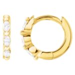 Marquise Diamond Hoop Earrings 14k Gold Marquise Diamond Hoop Earrings 14k Gold