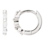 Marquise Diamond Hoop Earrings 14k White Gold Marquise Diamond Hoop Earrings 14k White Gold