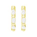 Marquise Diamond Hoop Earrings 14k Yellow Gold