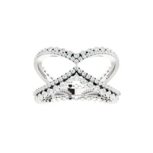 Negative Space Diamond Ring 14K White Gold 1/2 CTW