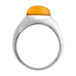 Oval Citrine Cabochon Ring 14K White Gold (1) Oval Citrine Cabochon Ring 14K White Gold (1)