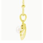 Pearl in Shell Necklace 14K Gold 18 Inch