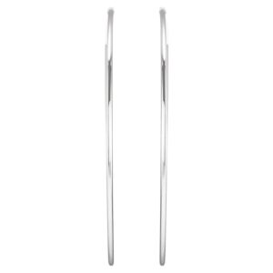 Sterling Silver Tube Hoop Earrings Large