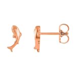 Tiny Koi Fish Stud Earrings 14K Rose Gold Tiny Koi Fish Stud Earrings 14K Rose Gold