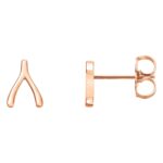 Wishbone Stud Earrings 14K Rose Gold Wishbone Stud Earrings 14K Rose Gold