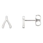 Wishbone Stud Earrings 14K White Gold Wishbone Stud Earrings 14K White Gold