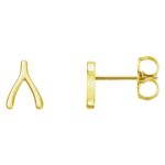 Wishbone Stud Earrings 14K Yellow Gold Wishbone Stud Earrings 14K Yellow Gold