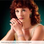 1.5 Carat Flexible Lab Diamond Bangle Bracelet 14K White Gold on model 1.5 Carat Flexible Lab Diamond Bangle Bracelet 14K White Gold on model