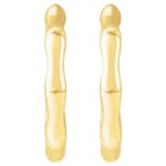 14K Gold Bamboo Hoop Earrings 15 mm 14K Gold Bamboo Hoop Earrings 15 mm
