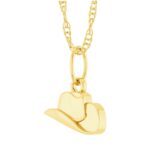 14K Gold Cowboy Hat Pendant Necklace 14K Gold Cowboy Hat Pendant Necklace