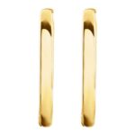 14K Gold Elongated Oval Hoop Earrings
