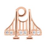 14K Rose Gold Diamond Golden Gate Bridge Charm