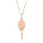 14K Rose Gold Tennis Racket Necklace
