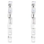 14K White Gold Inside Out Baguette Cut Lab Grown Diamond Hoop Earrings 14K White Gold Inside Out Baguette Cut Lab Grown Diamond Hoop Earrings