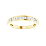 14K Yellow Gold Baguette Vertical Channel Set Diamond Ring