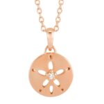 14k Rose Gold Diamond Sand Dollar Necklace 14k Rose Gold Diamond Sand Dollar Necklace