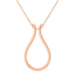 14k Rose Gold Ring Holder Necklace