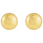 14k Yellow Gold Big Dome Stud Earrings 15 and 18 mm