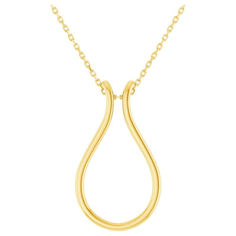 14k Yellow Gold Ring Holder Necklace