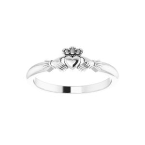 18K White Gold Claddagh (irish clatter) Ring