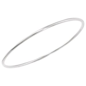 2 mm Plain Bangle Bracelet Sterling Silver