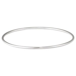 2 mm Plain Bangle Bracelet Sterling Silver for Women
