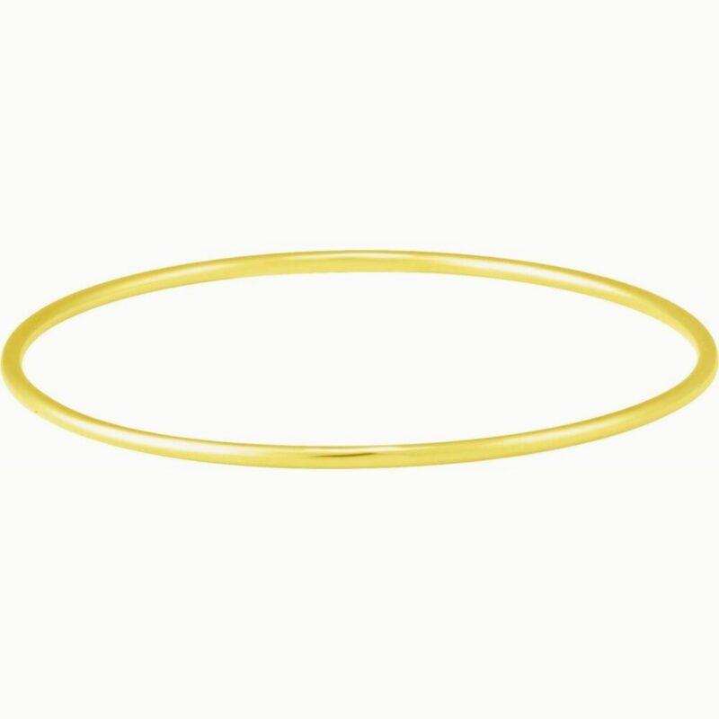 2mm Plain Bangle Bracelet 14K Yellow Gold