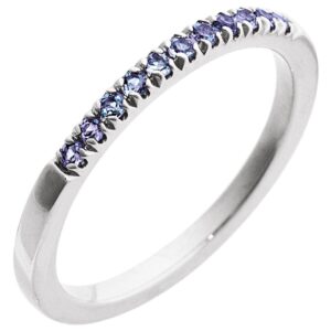 Alexandrite June Birthstone Stackable Ring 14K White Gold