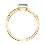 Baguette London Blue Topaz Stackable Ring 14K Gold Baguette London Blue Topaz Stackable Ring 14K Gold