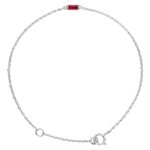 Baguette Natural Ruby Bracelet 14K White Gold Baguette Natural Ruby Bracelet 14K White Gold