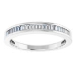 Baguette Vertical Channel Set Diamond Band 3 mm 14K Gold